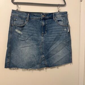 Old Navy Blue Distressed Mini Skirt